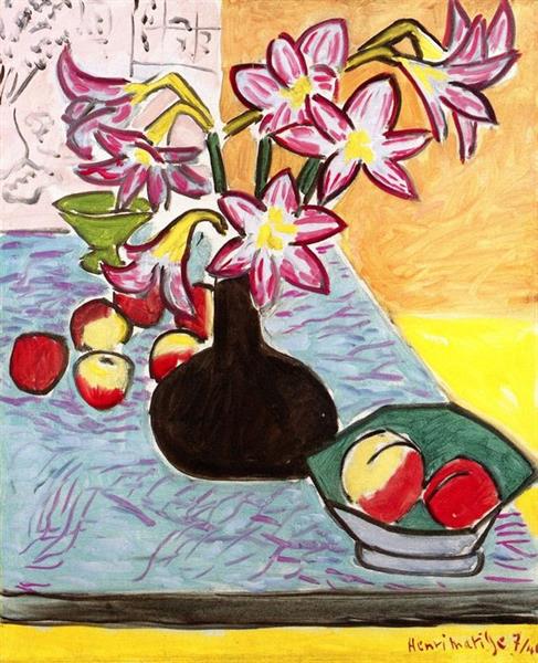 Henri Matisse painting, Vase of Amaryllis, 1941